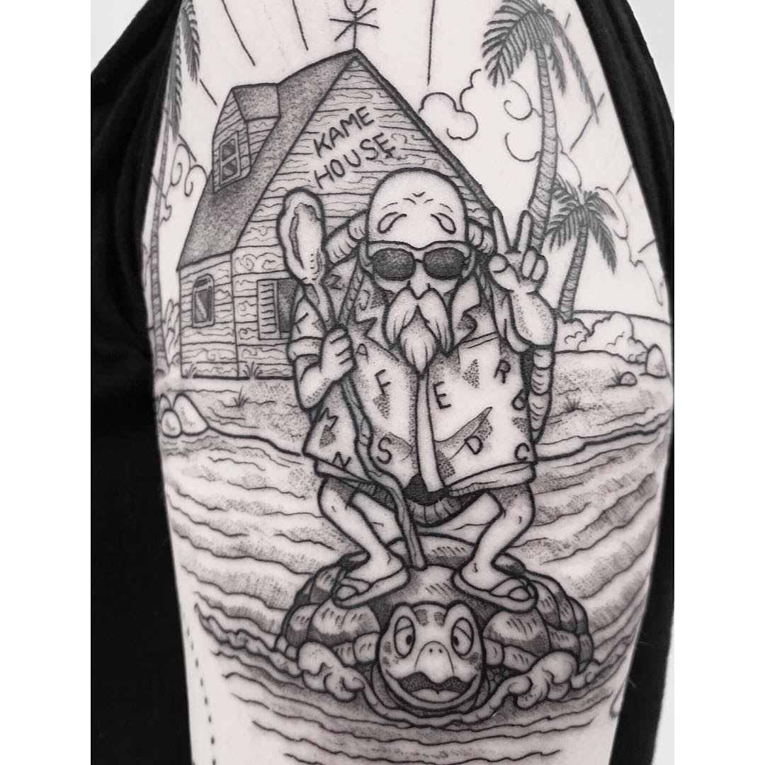 Dragon Ball tattoo Master Roshi